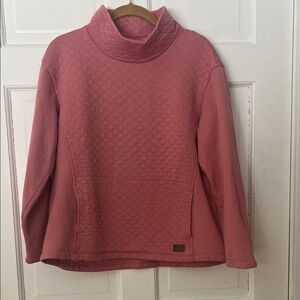 L.L. Bean Women's Quilted Cowl Neck Sweater - Pink